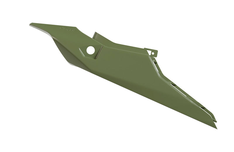 RACETECH (RTECH) BOCZKI TYLNE REVOLUTION HONDA XL 750 TRANSALP '23-'25 KOLOR CIEMNO ZIELONY - TYLKO DO MONTAŻU Z SIEDZENIEM RACETECH CSALP0NR24