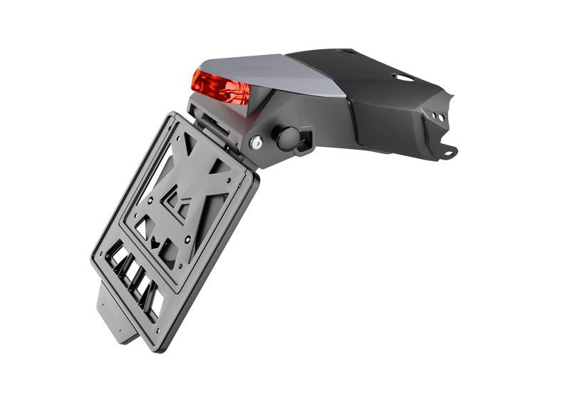 RACETECH (RTECH) BŁOTNIK TYLNY Z LAMPĄ I MOCOWANIEM TABLICY REJESTRACYJNEJ RACING (REGULOWANY W DWÓCH POZYCJACH 30 I 60 ST.) KOVE X PRO / RALLLY '24-'26 KOLOR CZARNY