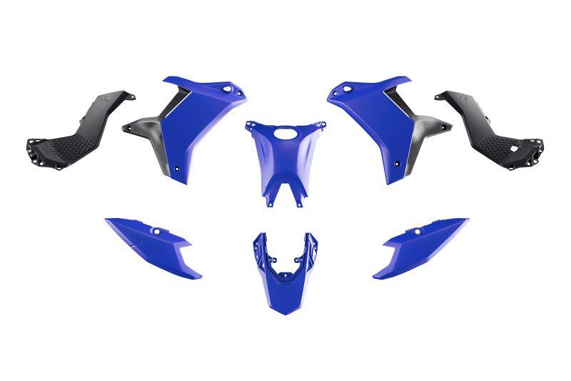 RACETECH (RTECH) KOMPLET PLASTIKÓW (BEZ PRZEDNIEGO BŁOTNIKA) T7 YAMAHA TENERE 700 '25-'26 KOLOR NIEBIESKI / CZARNY