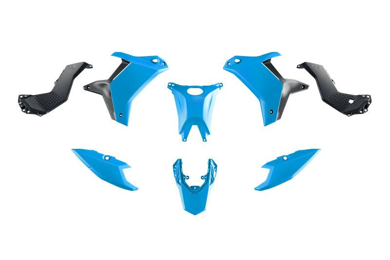 RACETECH (RTECH) KOMPLET PLASTIKÓW (BEZ PRZEDNIEGO BŁOTNIKA) T7 YAMAHA TENERE 700 '25-'26 KOLOR JASNY NIEBIESKI / CZARNY