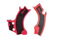 RACETECH (RTECH) OSŁONY RAMY (KOMPLET) BI-MATERIAL SUPER GRIP HONDA CRF 450 R / RWE / RX '25, CRF 250 R / RX '25, KOLOR CZERWONY / CZARNY