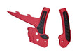 RACETECH (RTECH) OSŁONY RAMY (KOMPLET) BI-MATERIAL SUPER GRIP GAS GAS MC 125 / 250 '24, MCF 250 / 450 FACTORY EDITION '23-'24, MCF / ECF 250 / 350 / 450 '24, KOLOR CZERWONY / CZARNY