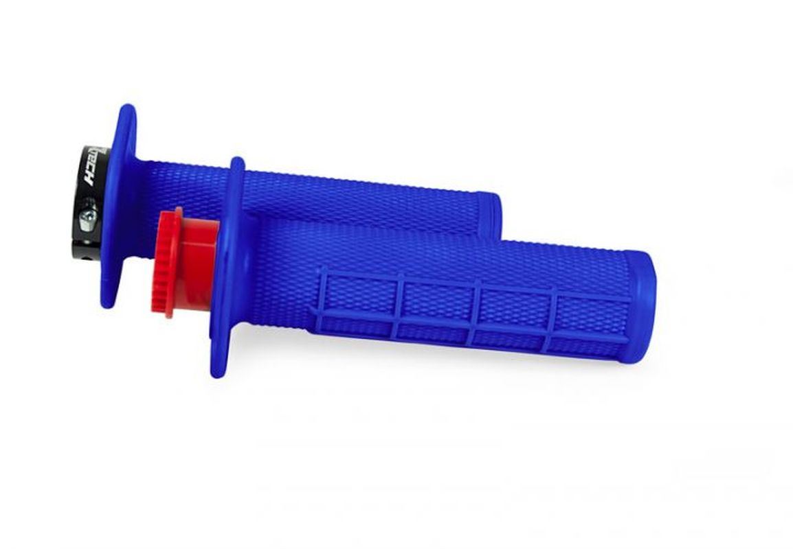 RACETECH (RTECH) MANETKI R20 LOCK-ON (22+25MM) KOLOR NIEBIESKI (HALF WAFFLE) + 8 ADAPTERÓW ROLGAZU