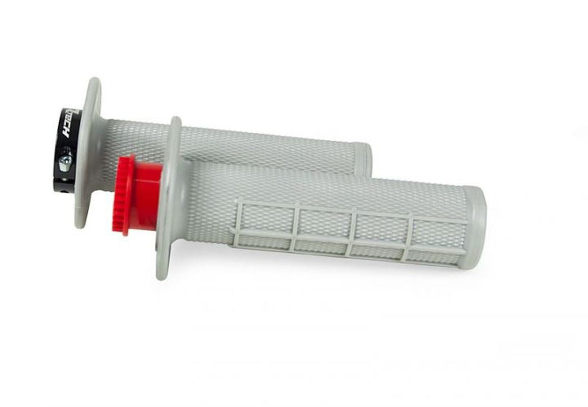 RACETECH (RTECH) MANETKI R20 LOCK-ON (22+25MM) KOLOR SZARY (HALF WAFFLE) + 8 ADAPTERÓW ROLGAZU