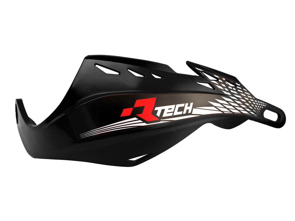 RACETECH (RTECH) OSŁONY RĄK (HANDBARY) GLADIATOR EASY KOLOR CZARNY (Z MOCOWANIAMI NA KIEROWNICĘ 22,2MM I 28,6MM)