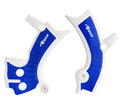 RACETECH (RTECH) OSŁONY RAMY (KOMPLET) BI-MATERIAL SUPER GRIP YAMAHA YZF 250 '19-21, YZ-FX 250 '20-21, YZF 450 '18-21, YZ-FX 450 '19-21, WRF 250 '20-21, WRF 450 '19-21 KOLOR BIAŁY NIEBIESKI - WYPRZEDAŻ