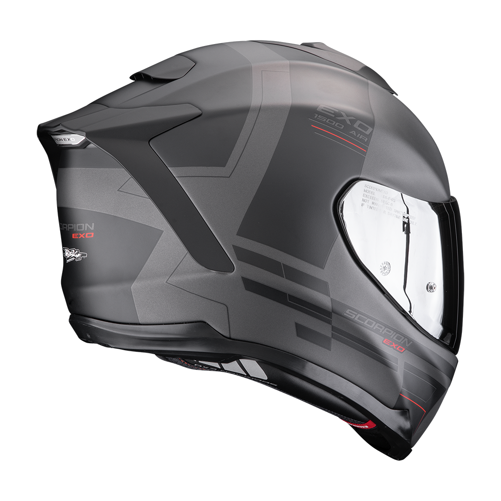 SCORPION KASK EXO-1500 AIR DUAL MAT SILV-BK-RD