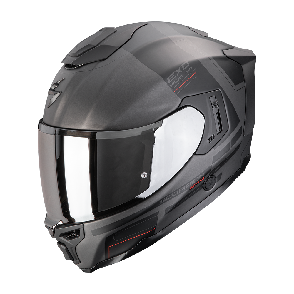 SCORPION KASK EXO-1500 AIR DUAL MAT SILV-BK-RD