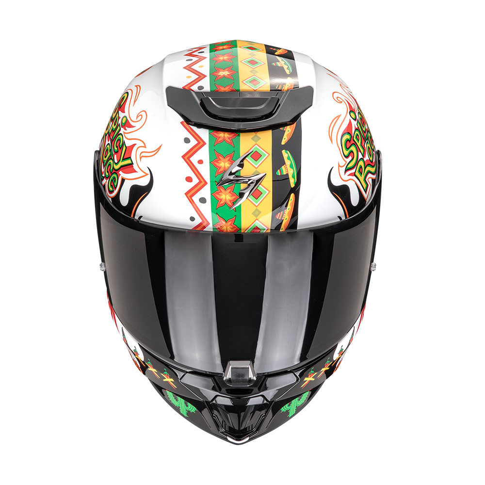 SCORPION KASK EXO-JNR AIR YUCATAN WH-ORANGE-BK