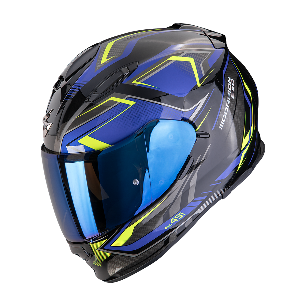SCORPION KASK EXO-491 ZUMO BK-BL-NEON YELL