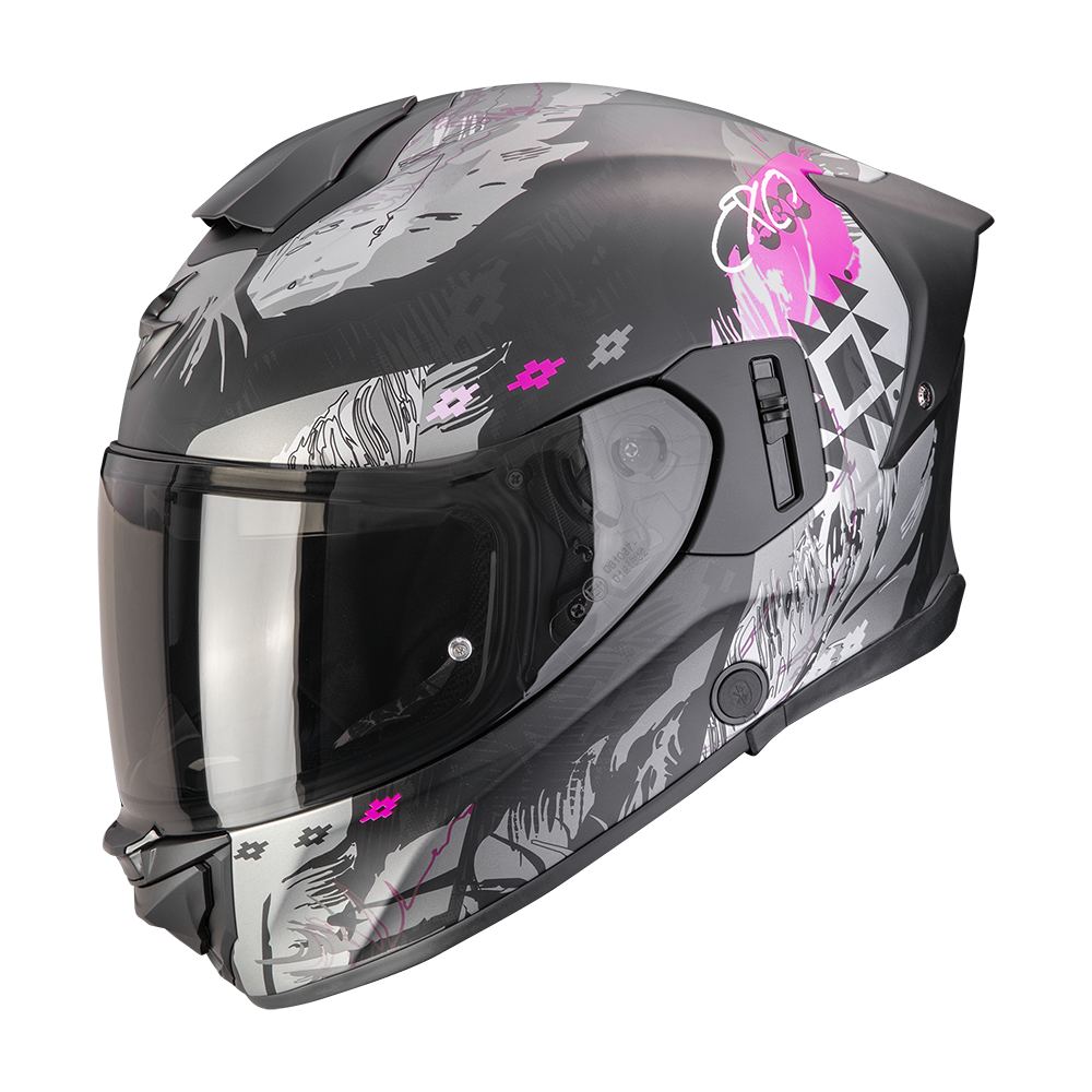SCORPION KASK EXO-530 AIR HADJI MATT BLACK-PINK