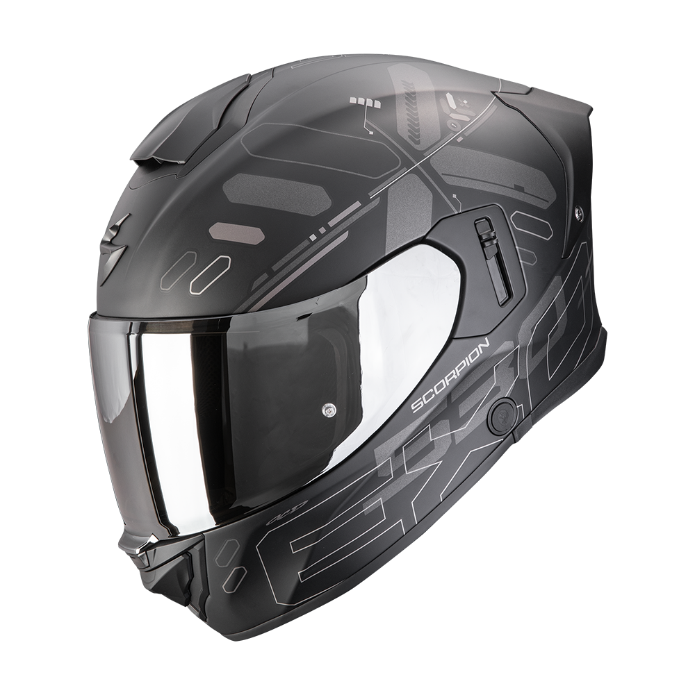 SCORPION KASK EXO-530 AIR FOND MATT BLACK-SILV