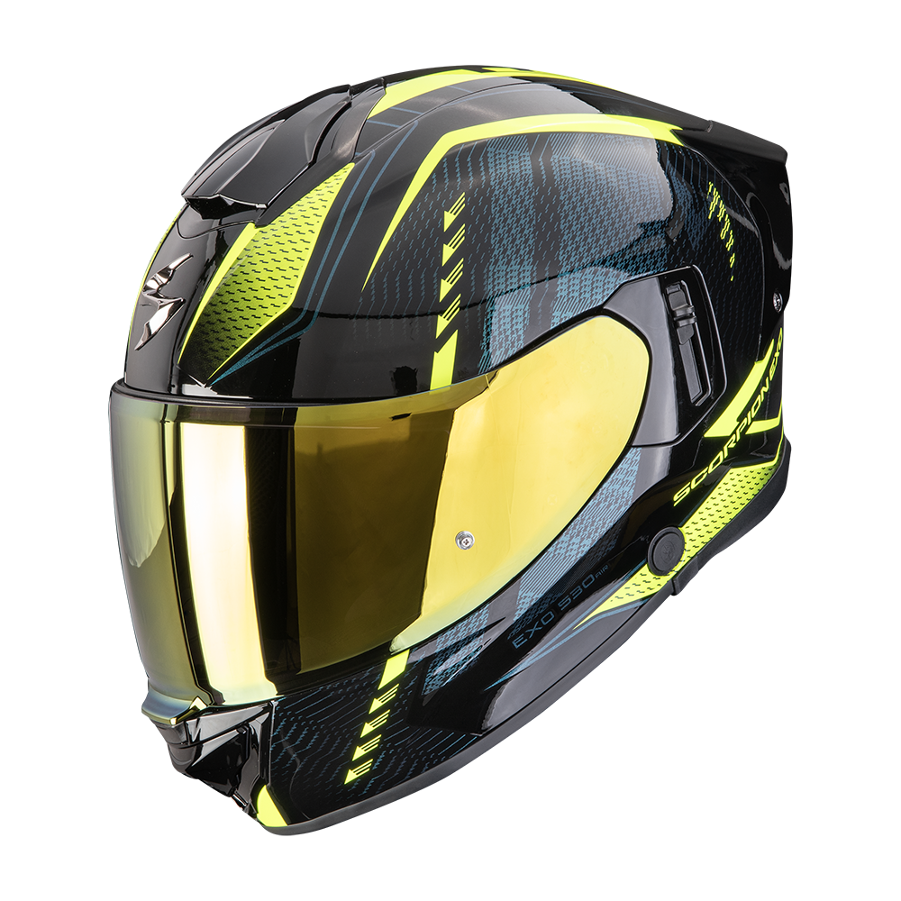 SCORPION KASK EXO-530 AIR THERAS BLACK-NEON YEL