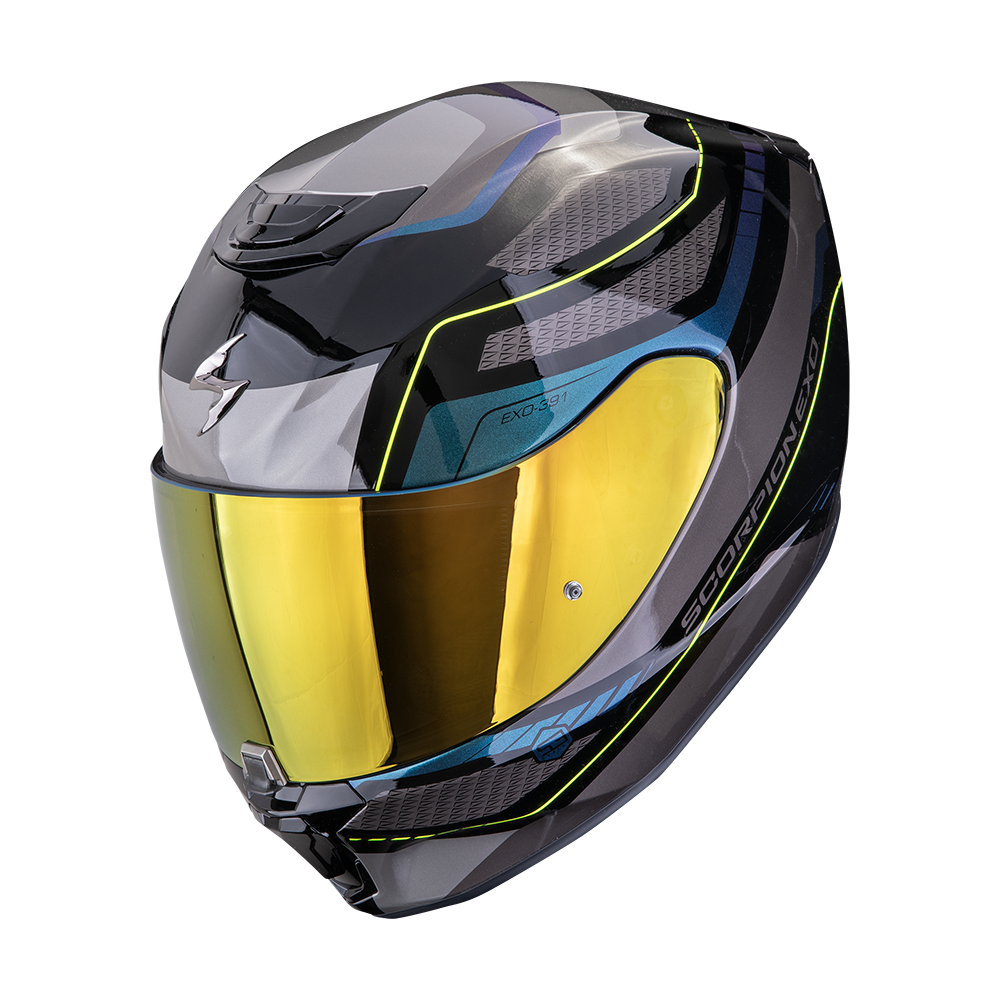 SCORPION KASK EXO-391 LEO BLACK-BLUE