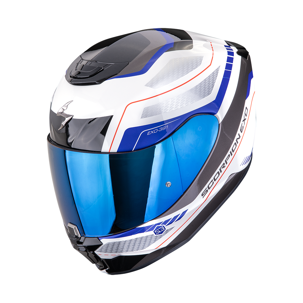 SCORPION KASK EXO-391 LEO WHITE-BLUE