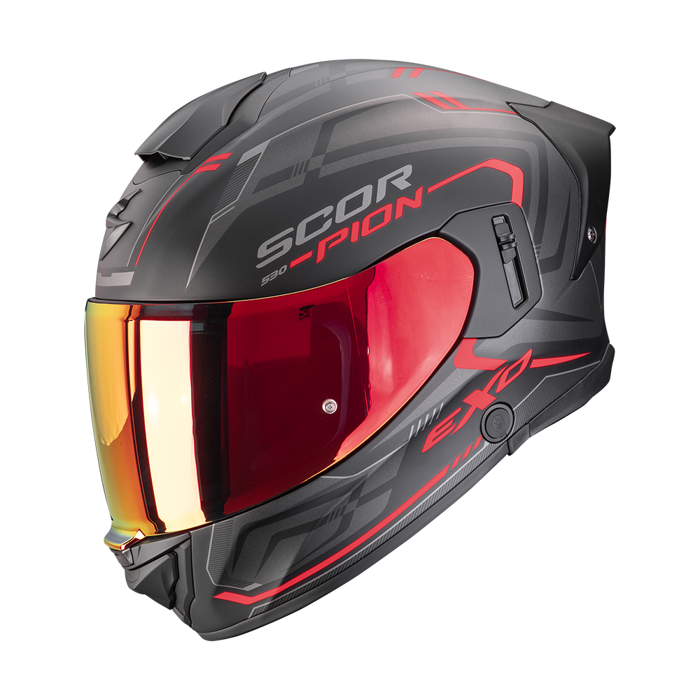 SCORPION KASK EXO-530 AIR SLOPE MATT BK-RD