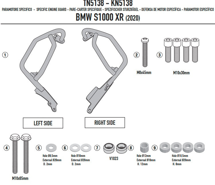 GIVI OSŁONA SILNIKA GMOLE - BMW S 1000 XR (20 > 23)