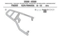 KAPPA STELAŻ KUFRA CENTRALNEGO PIAGGIO Vespa Primavera 50-125-150 (14-25), Vespa Sprint 50-125-150 (14-25) ( BEZ PŁYTY )