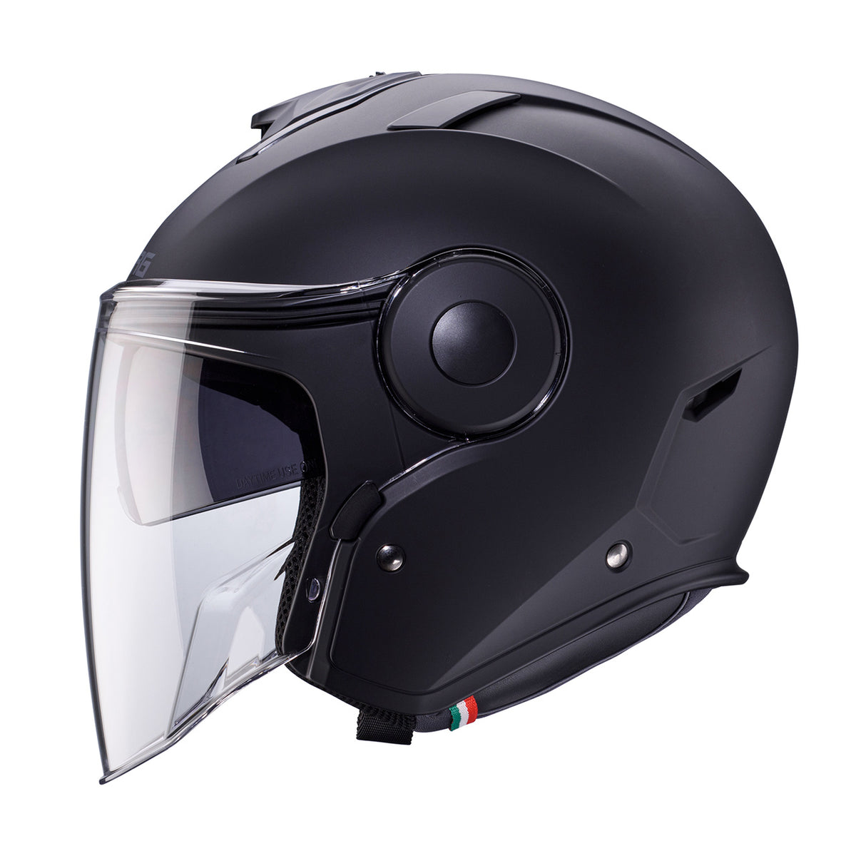CABERG KASK OTWARTY JET Z BLENDĄ MODEL SOHO SOLID KOLOR CZARNY MAT – zdjęcie 2
