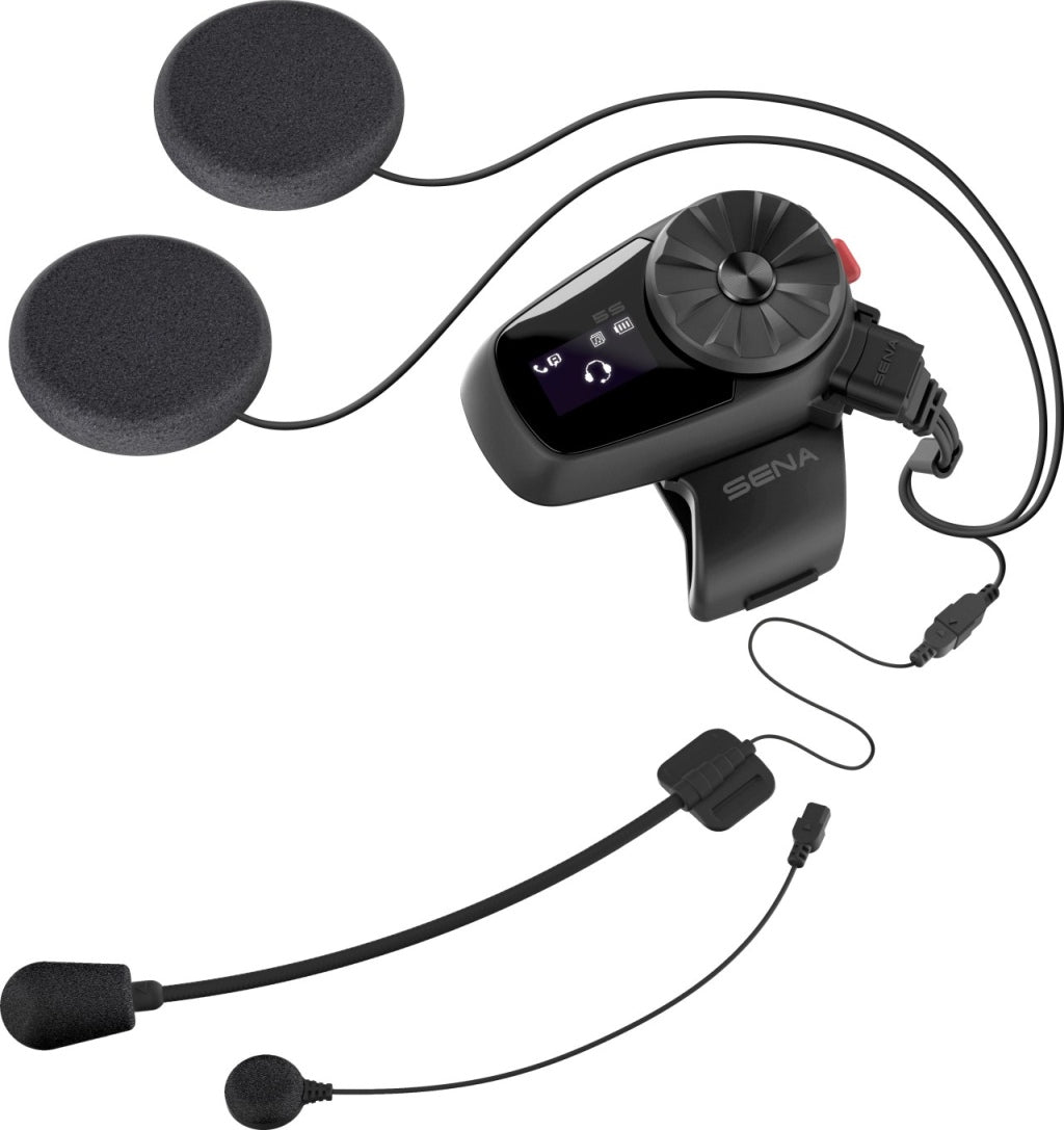 SENA INTERKOM MOTOCYKLOWY 5S BLUETOOTH 5 DO 700M Z WYŚWIETLACZEM LCD, GŁOŚNIKAMI HD SPEAKERS I UNIWERSALNYM ZESTAWEM MIKROFONÓW ( BEZ RADIA ) ( 1 ZESTAW ) (EL) - ZASTEPUJE 5S-02 – zdjęcie 2