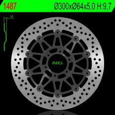 NG TARCZA HAMULCOWA PRZÓD/TYŁ INDIAN CHIEF /CHIEFTAIN 1811 '13-'20, VICTORY '01-'17 (300X64X5) (6X8,5MM) PŁYWAJĄCA – zdjęcie 2