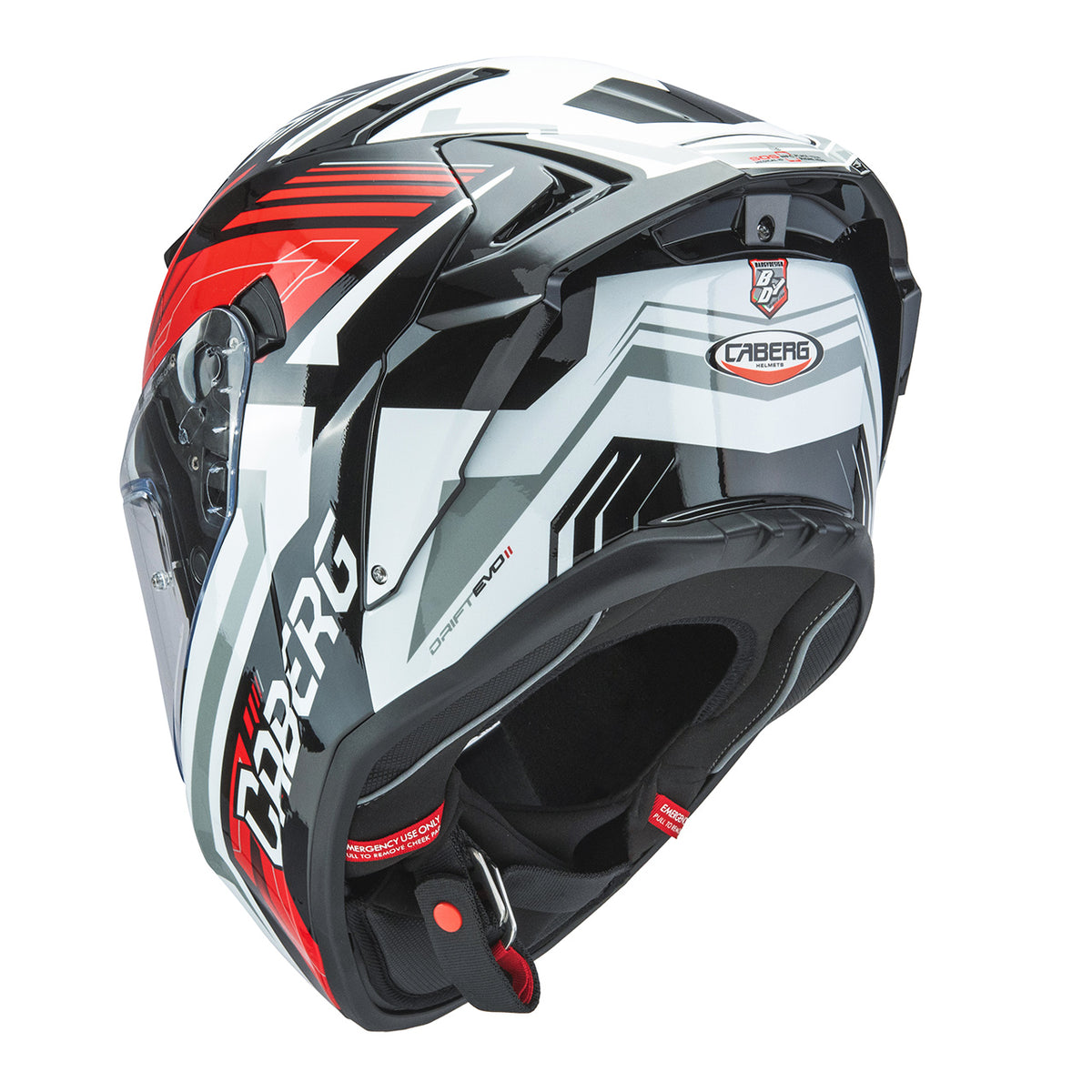 CABERG KASK INTEGRALNY Z BLENDĄ MODEL DRIFT EVO II JARAMA KOLOR CZARNY/CZERWONY/BIAŁY (PINLOCK W ZESTAWIE) – zdjęcie 4