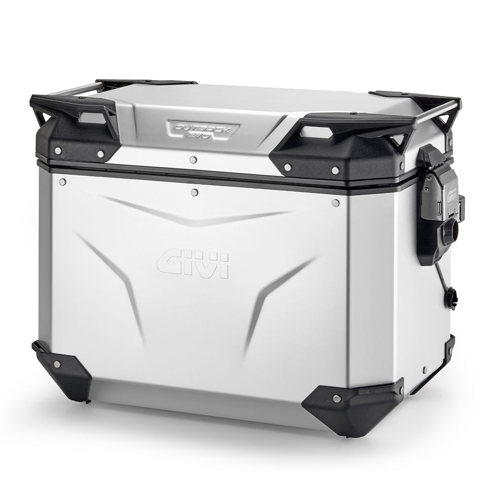 GIVI KUFER BOCZNY TREKKER OUTBACK EVO SMART ANODYZOWANY (PRAWY 48LTR) - (WKŁADKĘ SLR... NALEŻY DOKUPIĆ DODATKOWO)