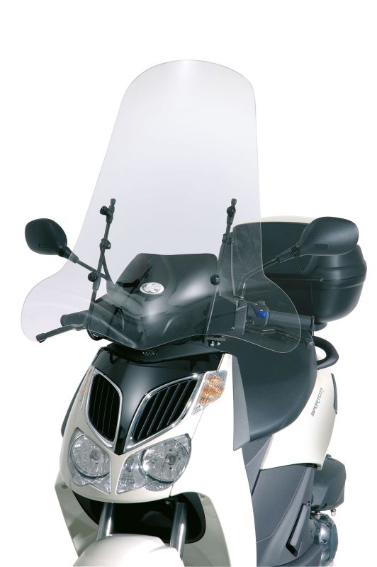 KAPPA SZYBA APRILIA SPORTCITY 125/200/250 '04-08, HONDA DYLAN 125/150 '02-07, YAMAHA CIGNUS X '04-15, NEOS 50 '08-21, MBK OVETTO 50 '08-'14 74 X 67 CM PRZEZROCZYSTA – zdjęcie 2