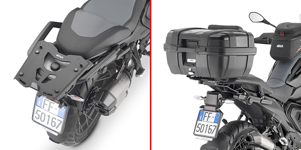 GIVI STELAŻ KUFRA CENTRALNEGO Z ALUMINIOWĄ PŁYTĄ MONOKEY - BMW R 1300 GS (24)