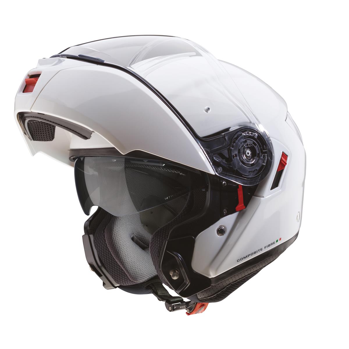 CABERG KASK SZCZĘKOWY FLIP-UP MODEL LEVO X SOLID KOLOR BIAŁY POŁYSK (PINLOCK W ZESTAWIE) – zdjęcie 2
