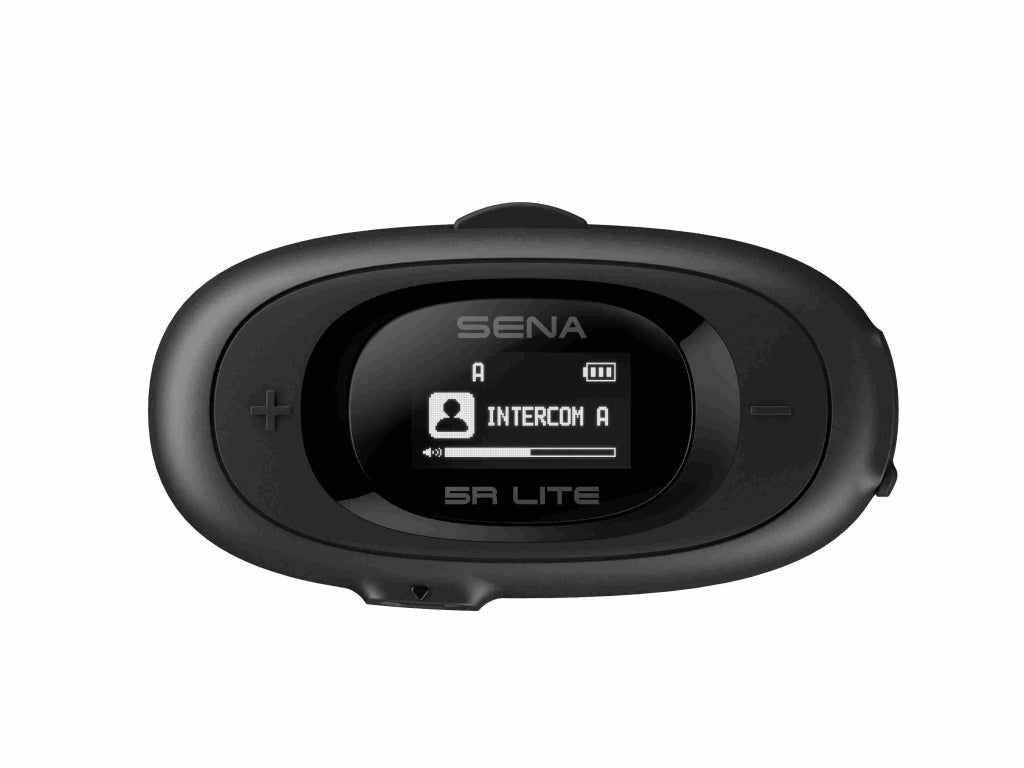 SENA INTERKOM MOTOCYKLOWY 5R LITE BLUETOOTH 5.1 DO 700M Z WYŚWIETLACZEM LCD I MIKROFONEM NA PAŁĄKU ( 1 ZESTAW ) (EL)