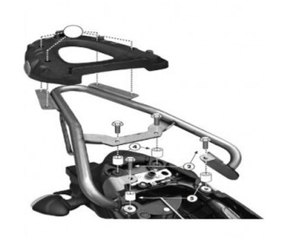 KAPPA STELAŻ KUFRA CENTRALNEGO SUZUKI GLADIUS 650 (09-16) ( Z PŁYTĄ MONOLOCK ) – zdjęcie 3