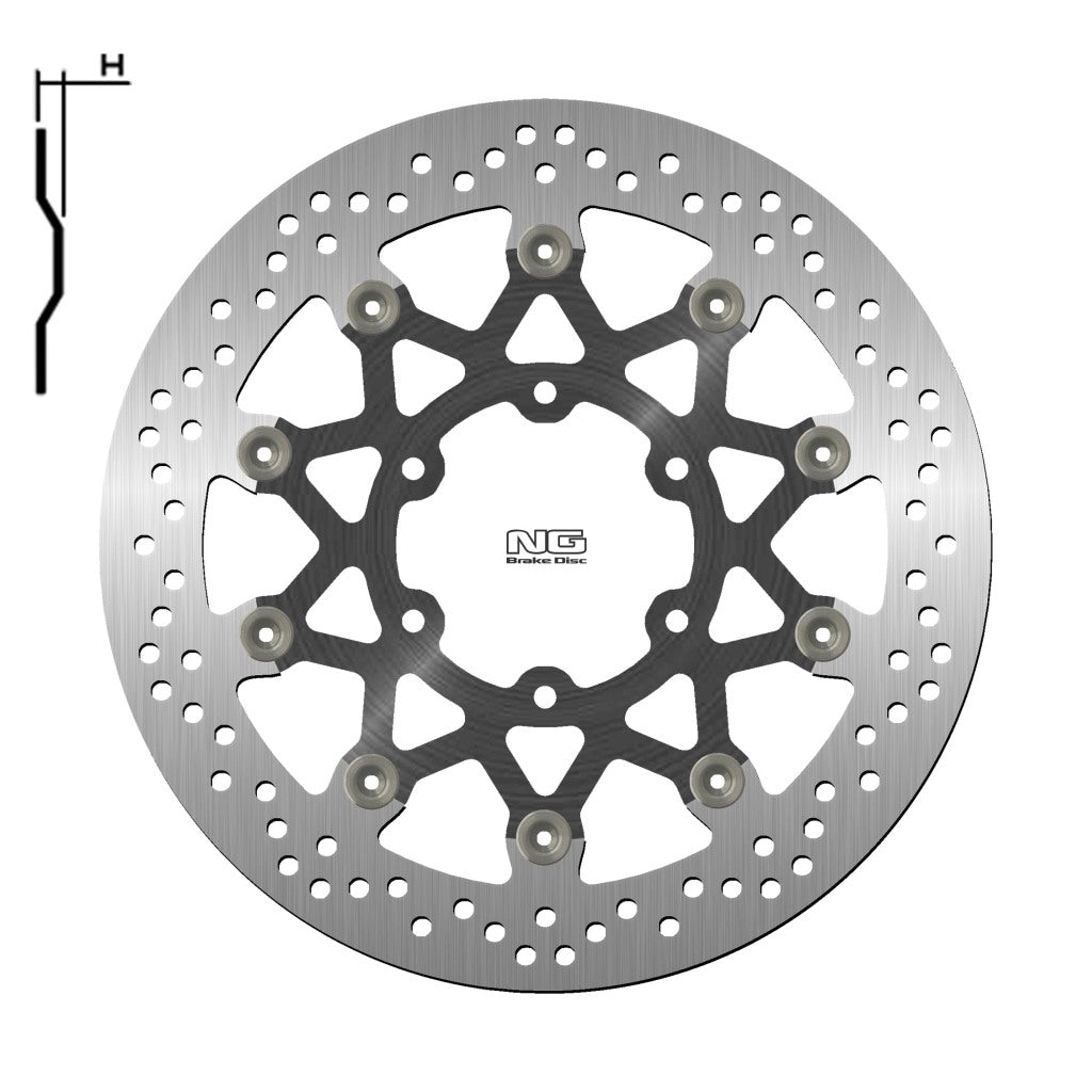NG TARCZA HAMULCOWA PRZÓD KTM 390 ADVENTURE ABS '20, DUKE / ABS '17-20, RC / ABS 17-20, 125 DUKE / ABS '17-20 (320X90X5,0MM) (6X10,5MM) PŁYWAJĄCA (ŚRODEK ALUMINIOWY)