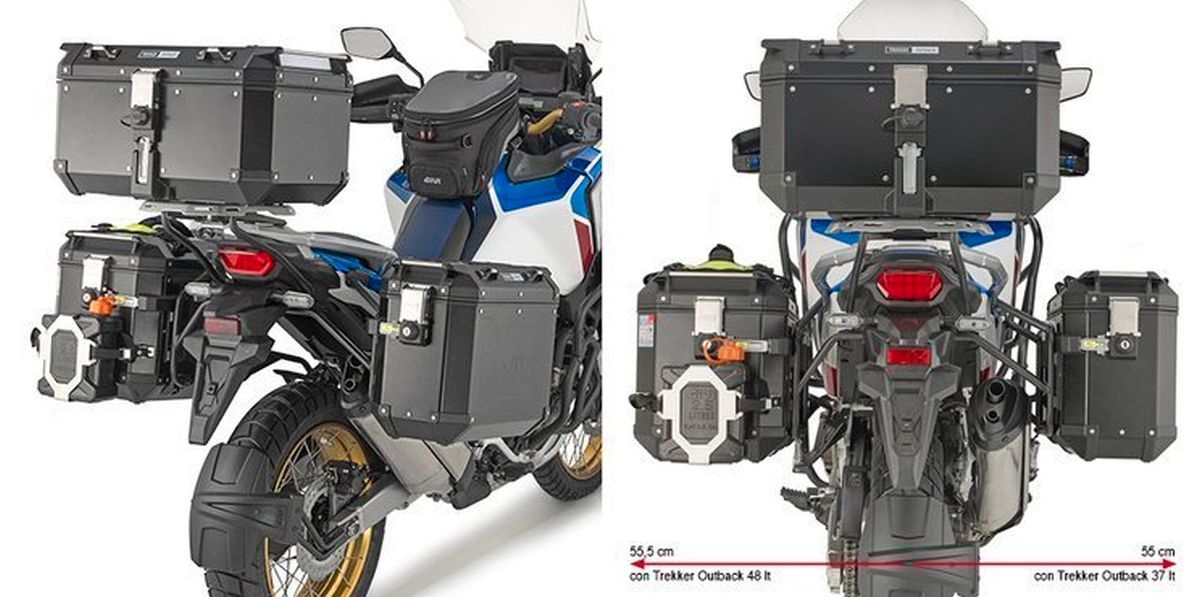 KAPPA STELAŻ KUFRÓW BOCZNYCH MONOKEY CAM SIDE HONDA CRF 1100L Africa Twin '20-'25 Adventure Sports '20-'25 - POD KUFRY KFR K'FORCE ORAZ KVG K'VOYAGER ALU – zdjęcie 2