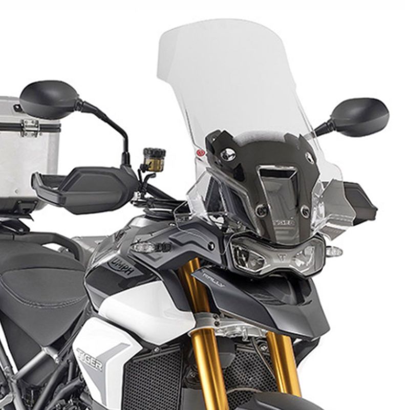 KAPPA SZYBA TRIUMPH TIGER 900 RALLY '20-'21 TIGER 900 '20-'23 PRZEZROCZYSTA 59X48 CM (WYS. X SZER.) WYŻSZA O 12,5 CM OD ORYGINAŁU (TYLKO DO TIGER 900 RALLY) – zdjęcie 2