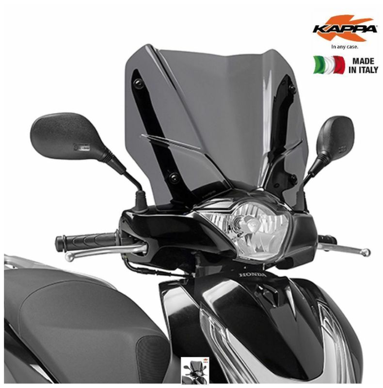 KAPPA SZYBA HONDA SH 125i-150i ABS (12-16) 36,5 X 45 CM PRZYCIEMNIANA - DO ZAMOCOWANIA W ORYGINALNYCH MOCOWANIACH – zdjęcie 4